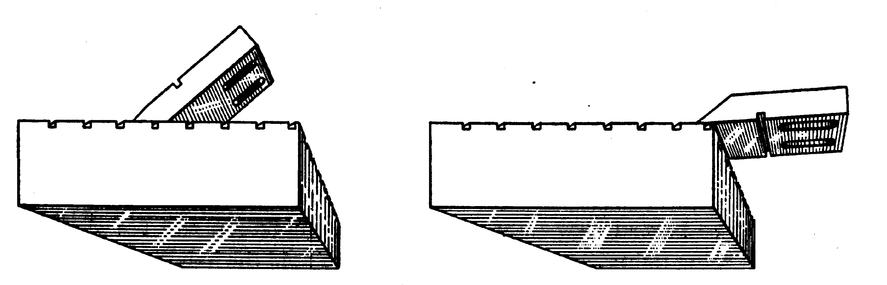 Line drawing of sharpening the back trimming knife.