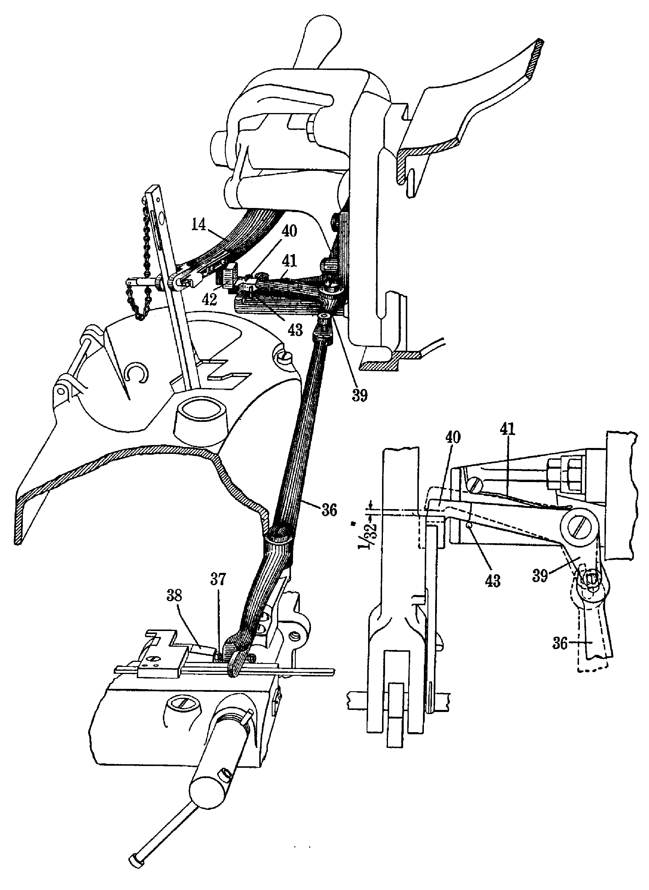 Line drawing of pump stop.