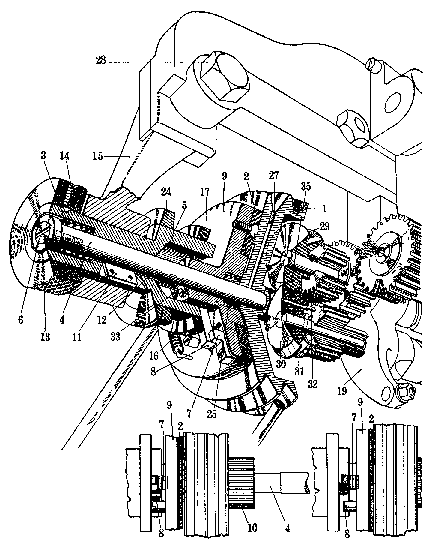 Line drawing of Distributor Clutch
